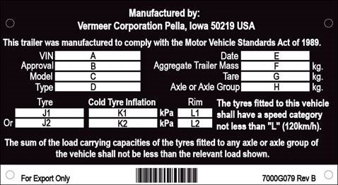 Vermeer Manufacturing Company - VERMEER BC1000XL, BC1200XL and BC1500 Brush Chipper Trailer 2016 - 2020 recall photo 3